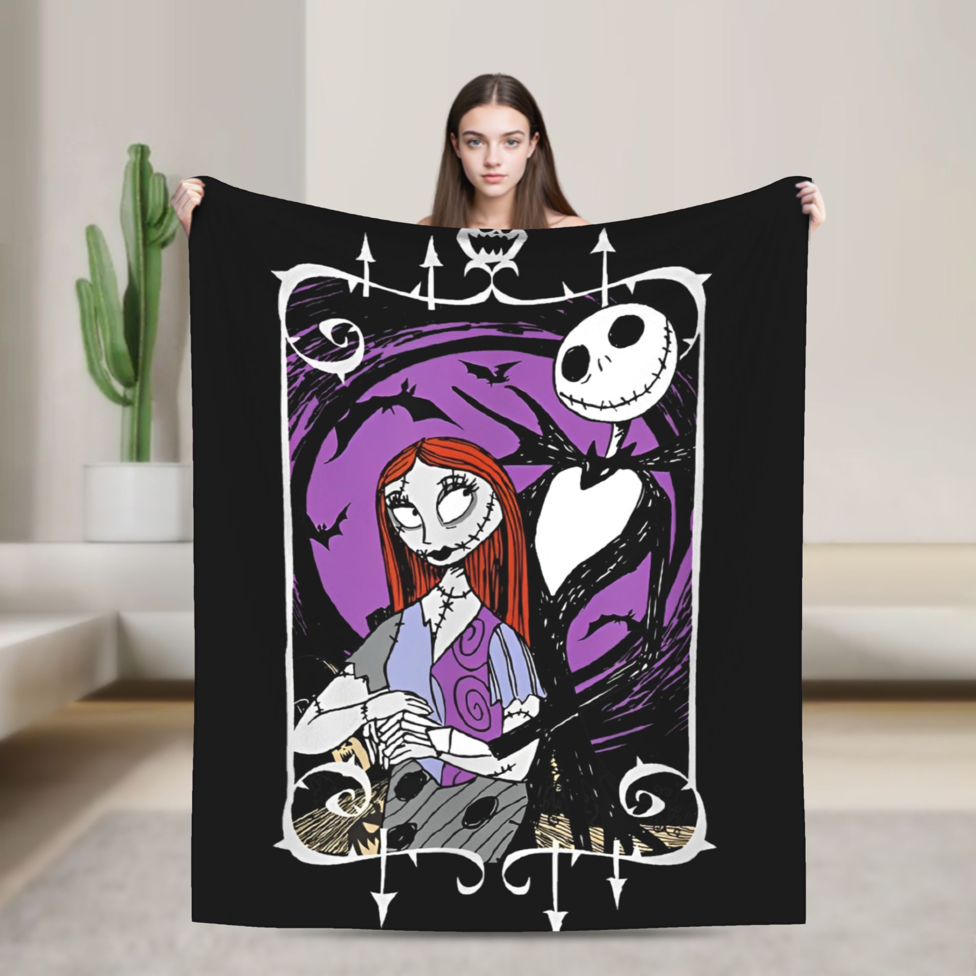 Christmas Throw Blanket - Nightmared Before Christmas Jack und Sally