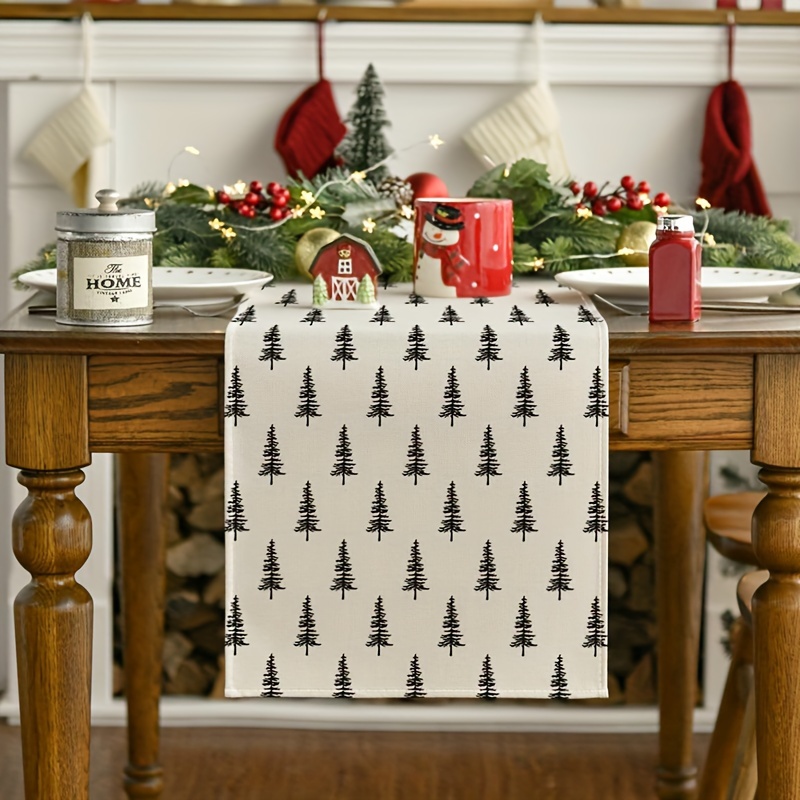Christmas Table Runner - Einfacher Weihnachtsbaum-Tischläufer, modisch, heißer Artikel, Urlaubsdekoration,