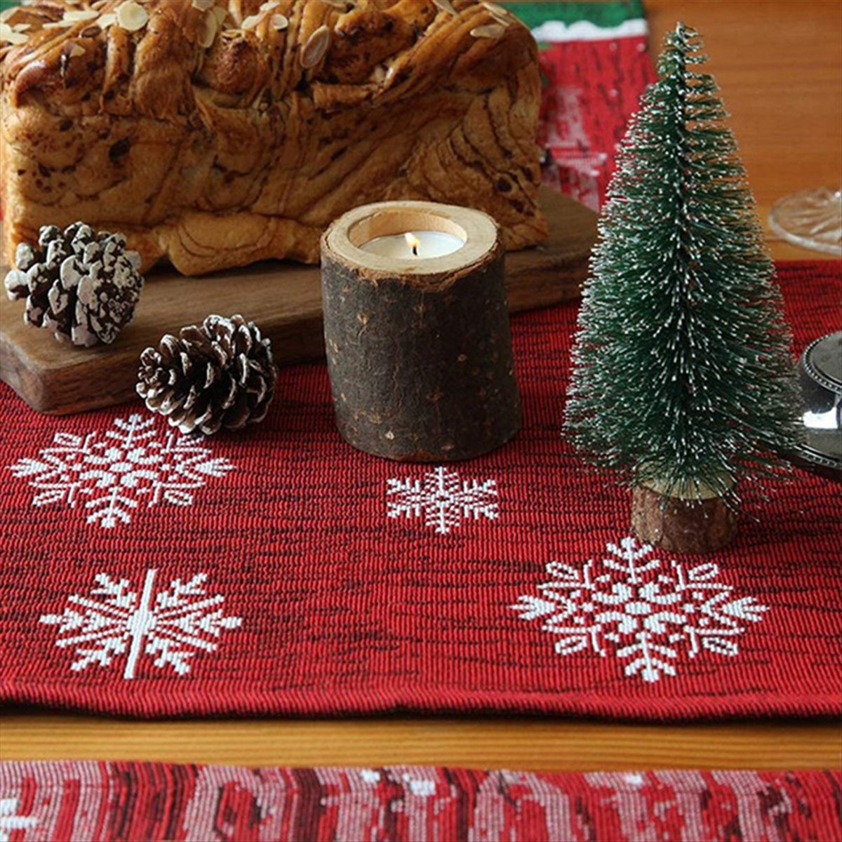 Christmas Table Runner - ABDD HOT Weihnachts-Tischläufer, Winter-Tischläufer für Küche,