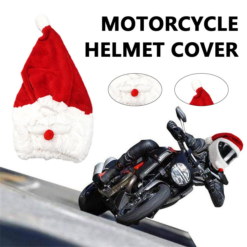 Santa Hat Plush - Motorrad Weihnachtsmann Lustige Abdeckung Elastische personalisierte