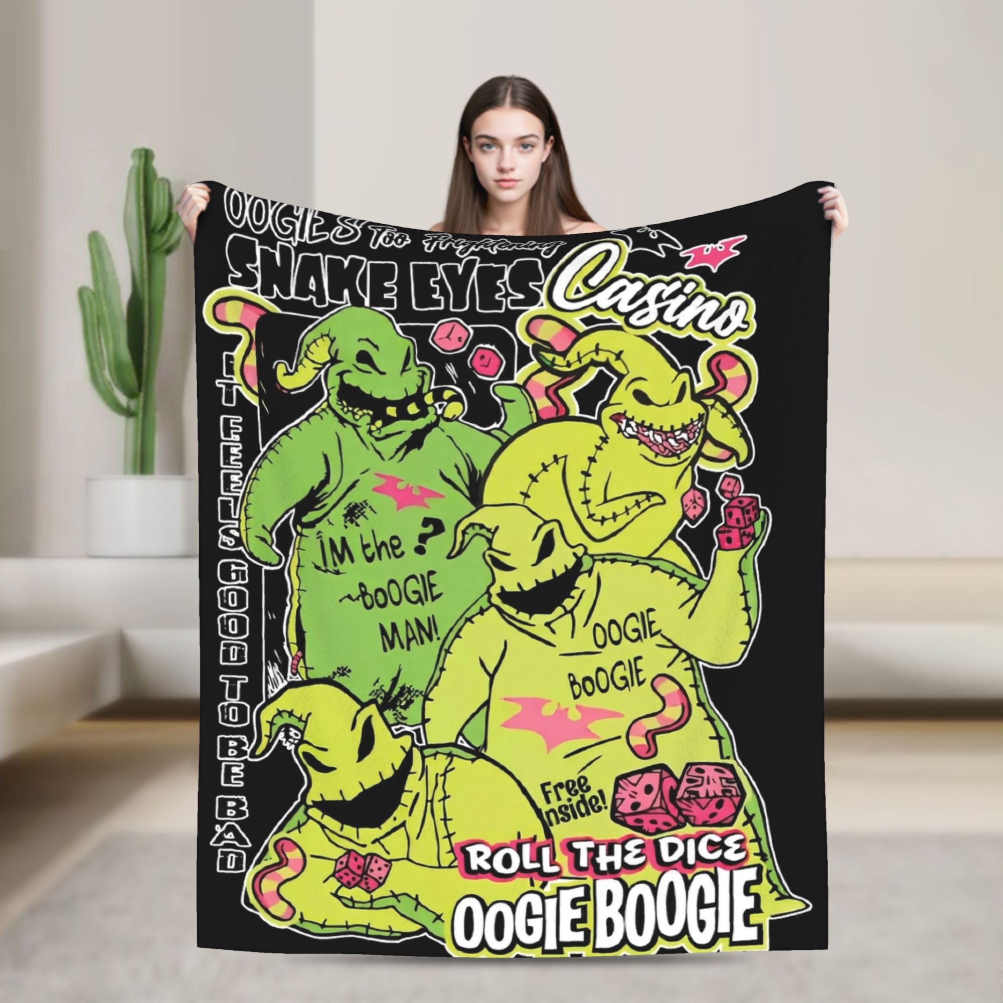 Christmas Throw Blanket - Nightmared Before Christmas Oogie Boogie Decke