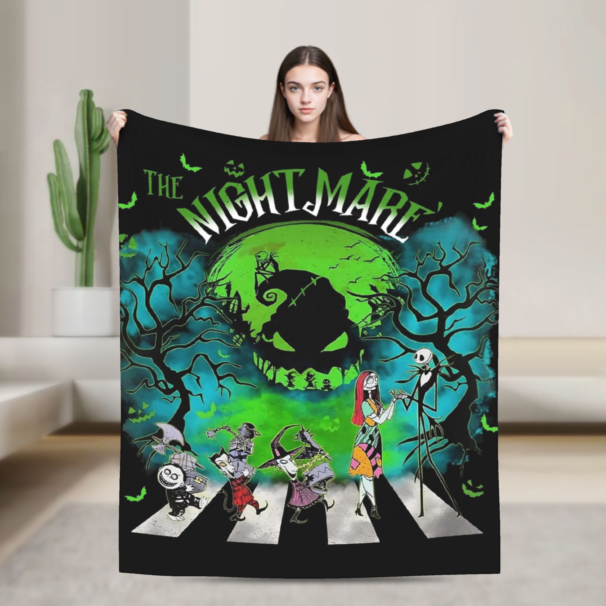 Christmas Throw Blanket - Oogie Boogie Man Nightmare Before Christmas