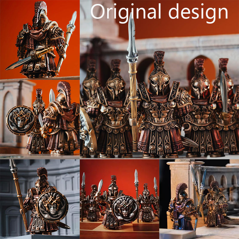 Lego Set Technic - Originaldesign Europäischer Griechischer Spartaner-Kommandant Bausteine Exquisites