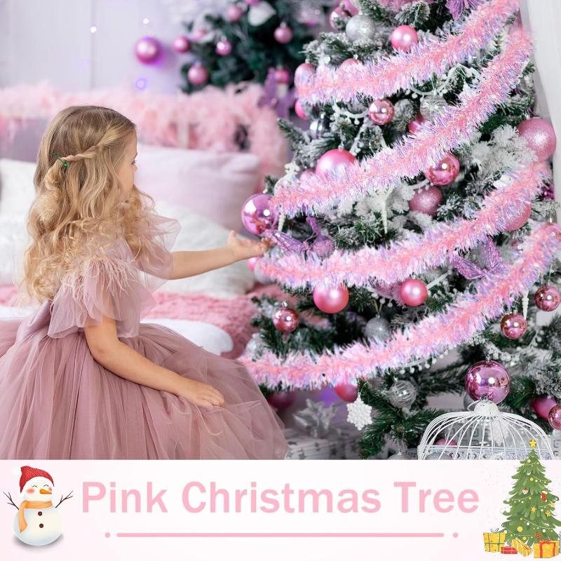 1/3/5 Stück 2M Rosa Weihnachts – Tinsel Garland Decoration Bewertung und Preis