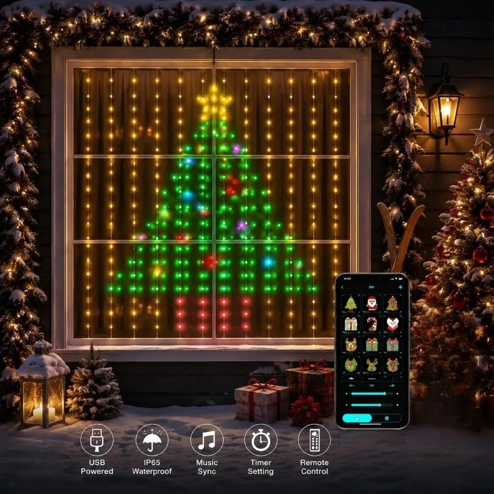 LED-Pixel-Lichtvorhang mit Blu – Led Fairy String Lights Bewertung und Preis